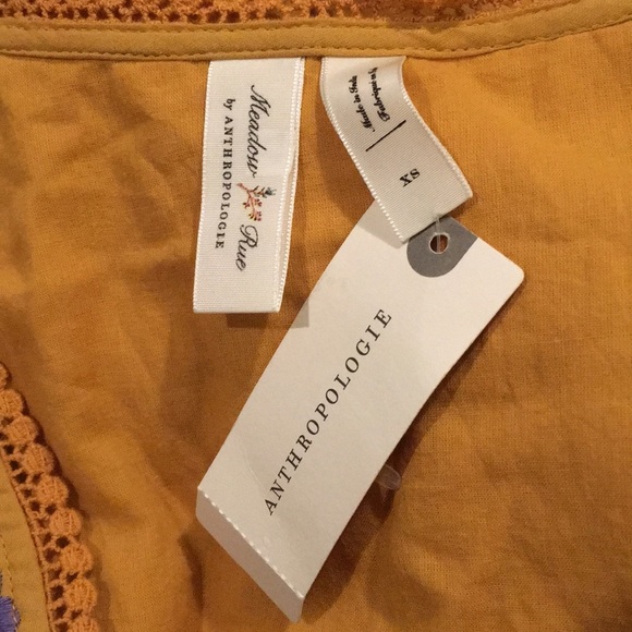 Anthropologie Yellow Prairie Dress NWT SZ XS - Picture 5 of 8